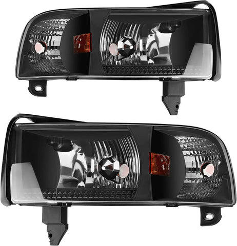 Autosaver88 Headlight Assembly Compatible With 19942001 Dodge Ram 1500 19942002 2500 3500 Without Drl