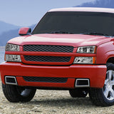 Dna Motoring Hlohcs034pcham Chrome Amber Headlights Compatible With 20032006 Chevy Silveradoavalanche