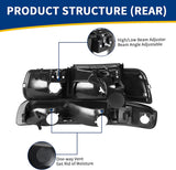 Autosaver88 Headlights Assembly Compatible With 19992002 Chevy Silverado 20002006 Tahoe Suburban Headlamp Bumper Lights Smoke Lens Reflector