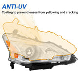 Alziria Headlight Assembly Compatible With 20132015 Nissan Altima Sslsv Only Fit 4door Chrome Housing Amber Reflector