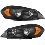 Autosaver88 Headlight Assembly Compatible With 20062013 Chevy Impala 06 07 Monte Carlo Replacement Headlamp Black Housing Amber Reflector Clear Lens A Oe