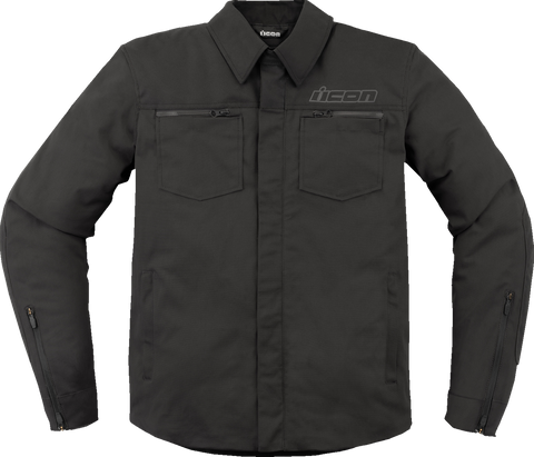 ICON Upstate Canvas CE Jacket - Black - Medium 2820-6236