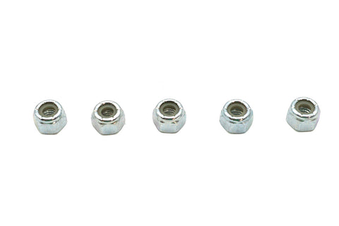 Zinc Plated Hex Nuts 1/4 inch-20 Nyloc - V-Twin Mfg.