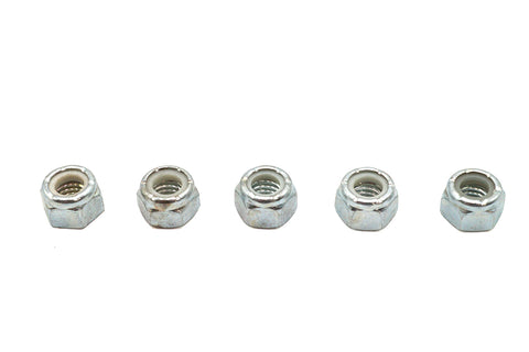 Zinc Plated Hex Nuts 5/16 inch-18 Nyloc - V-Twin Mfg.