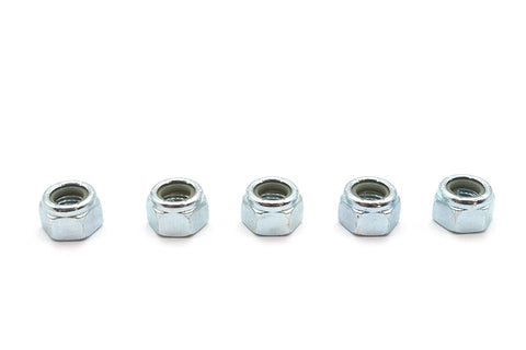 Zinc Plated Hex Nuts 5/16 inch-24 Nyloc - V-Twin Mfg.