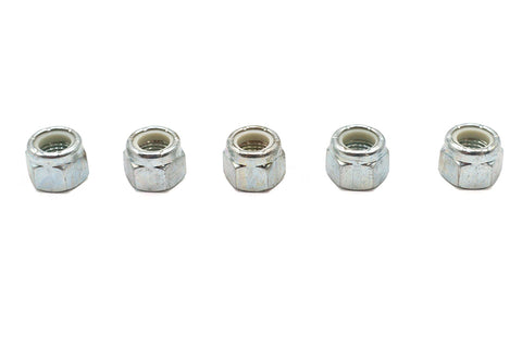 Zinc Plated Hex Nuts 3/8 inch-24 Nyloc - V-Twin Mfg.