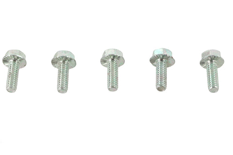 Zinc Hex Flange Screws 1/4 inch-20 x 3/4 inch - V-Twin Mfg.