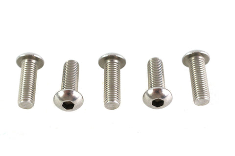 Allen Button Head Screws Stainless Steel 1/4-28 X 3/4 inch - V-Twin Mfg.