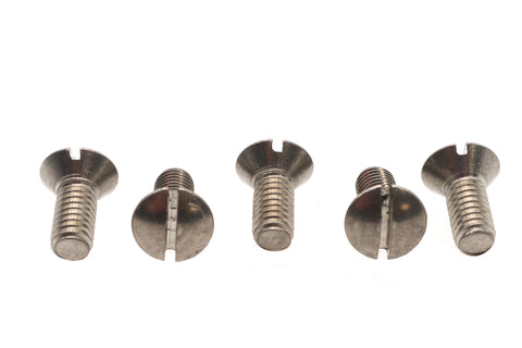 Oval Slotted Screw 5/16 inch-18 x 3/4 inch Stainless Steel - V-Twin Mfg.
