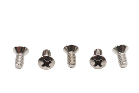 8-32 x 3/8 inch Oval Phillips Head Screw Stainless Steel - V-Twin Mfg.