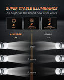 Hwstar 7 Inch Round LED Headlights 600 Brighter Anti Glare Compatible With Jeep Wrangler Jk Jku Tj Lj Chevy Ford Gmc Dodge Mazda Nissan Mack Vw Etc Dot Approved H6024 Hilow Sealed Beam