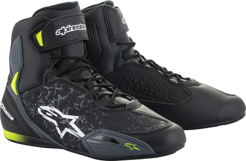 ALPINESTARS Faster-3 Shoes - Black/Yellow - US 9.5 2510219-155-9.5