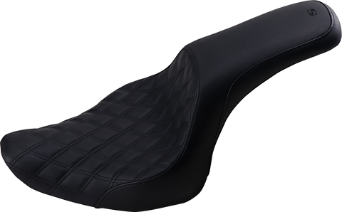 SADDLEMEN Profiler Seat - Front Lattice/Rear Smooth - Black 806-12-149
