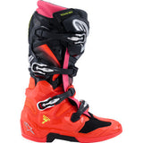 ALPINESTARS Tech 7 Boots - Black/Fluorescent Red/Fluorescent Pink - US 8 / EU 42 2012025-1576-8