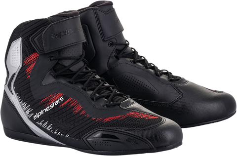 ALPINESTARS Faster-3 Rideknit® Shoes - Black/Silver/Red - US 8 251031919308