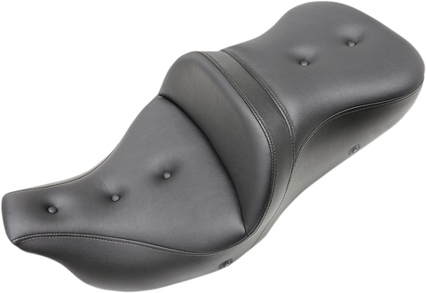 SADDLEMEN Roadsofa Seat - Heated - Pillow Top - without Backrest - Black - '09-'23 FLHTCUTG 808-07B-181THC