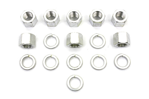 Zinc Plated Cylinder Base Nuts and Washers - V-Twin Mfg.