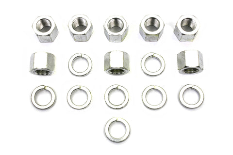 Cadmium Cylinder Base Nuts and Washers - V-Twin Mfg.