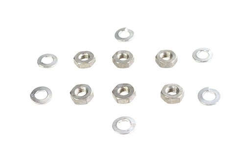 Cadmium Standard Oil Pump Nuts - V-Twin Mfg.