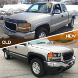 Lbrst Headlight Assembly For Gmc Sierra 1500 19992006 Classic 2007 2500 19992004 Black Housing Amber Reflector Clear Lens Driver And Passenger Side Headlamp