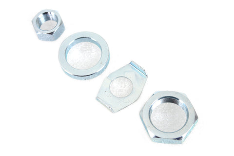 Zinc Rear Axle Nut and Lock Kit - V-Twin Mfg.