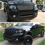 2004-2008 Ford F150 Black Housing Amber Reflector Clear Lens Oe Replacement