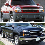 Dwvo Headlight Assembly Compatible With Chevy Silverado Avalanche 1500 2500 3500 Black Clear Housing