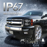 Mostplus Headlight Assembly Compatible With Chevy Chevrolet Silverado 1500 2500 3500 Black Housing Clear Lens Amber Reflector