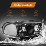 Lbrst Headlight Assembly For Gmc Sierra 1500 19992006 Classic 2007 Black Housing Reflector Clear Lens Driver And Passenger Side Headlamp