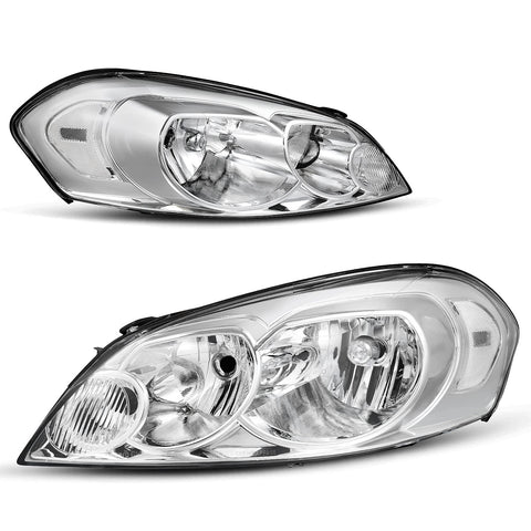 Autosaver88 Headlights Assembly Pair Compatible With 0613 Chevrolet Impala 1416 Chevy Limited 06 07 Monte Carlo Headlamp Replacement Chrome Housing Reflector A Clear Lens Oe