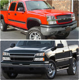 2003-2006 Silverado Headlight Assembly For Chevy Avalanche 150025003500 Clear Chrome Lens With Amber Reflector Replacement Left And Right