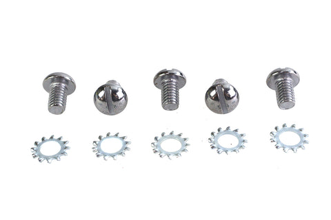 Chrome Wheel Hub Star Cover Screws - V-Twin Mfg.