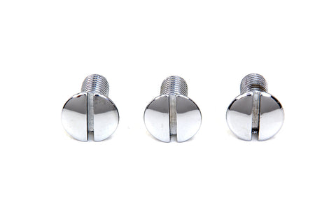Chrome Left Side Oval Head Screws - V-Twin Mfg.