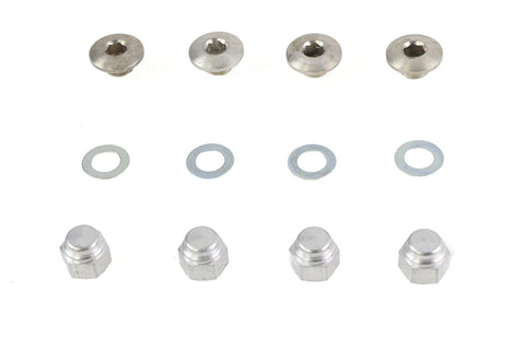 Rocker Shaft End Plug and Cap Nut Cadmium - V-Twin Mfg.