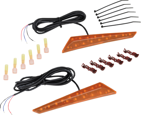 SHOW CHROME Mirror Turn Signals - Amber 41-206A