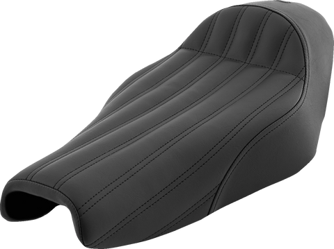 SADDLEMEN Knuckle Solo Seat - Ribbed - Black 807-11-0023