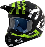 AFX FX-17Y Helmet - Attack - Matte Black/Green - Small 0111-1417