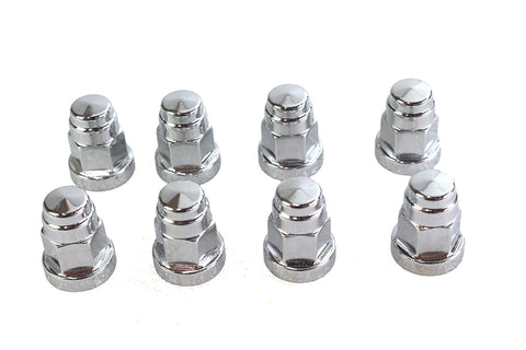 Cylinder Base Hex Cap Nut Chrome Milled - V-Twin Mfg.