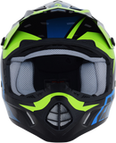 AFX FX-17 Helmet - Aced - Blue/Lime - 2XL 0110-6503