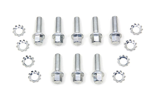 Nickel Tappet Block Hex Screw - V-Twin Mfg.