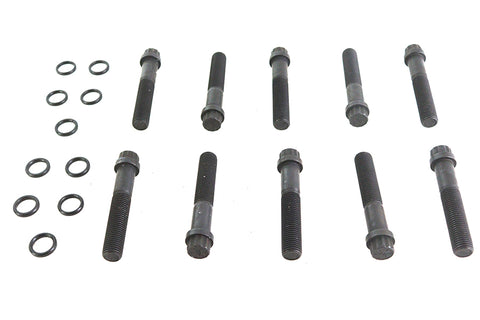 Cylinder Head Bolt Set 12 Point Black - V-Twin Mfg.