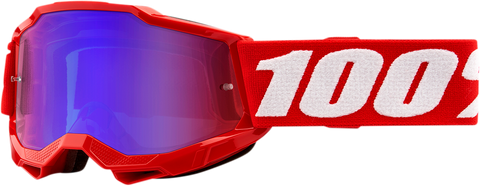 100% Youth Accuri 2 Goggles - Red - Red/Blue Mirror 50025-00002