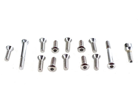 Transmission Top Cover Screw Kit Chrome - V-Twin Mfg.
