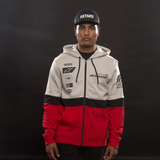 IN STOCK ALPINESTARS Position Zip Hoodie - Silver/Black/Red - XL 1212530221096XL