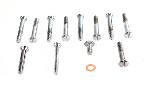 Primary Cover Screw Kit Chrome - V-Twin Mfg.