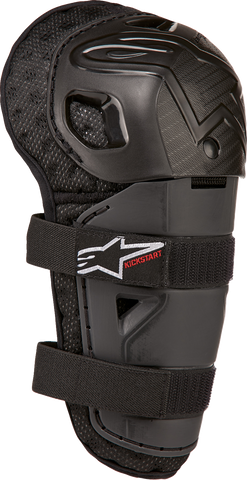 ALPINESTARS Youth Bionic Action Kickstart Guards - Knee - Black/Red 6540724-13-OS