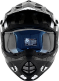 AFX FX-17Y Helmet - Attack - Matte Black/Silver - Medium 0111-1400