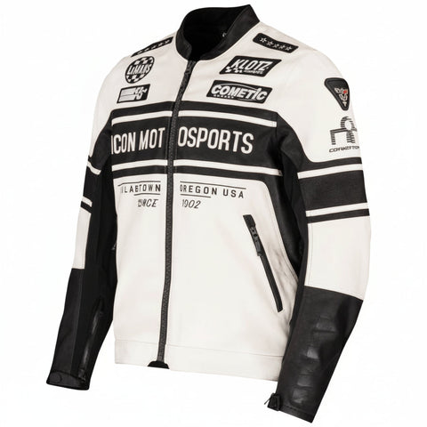 ICON Neo Daytona 2 Jacket - White/Black - Small 2820-7068