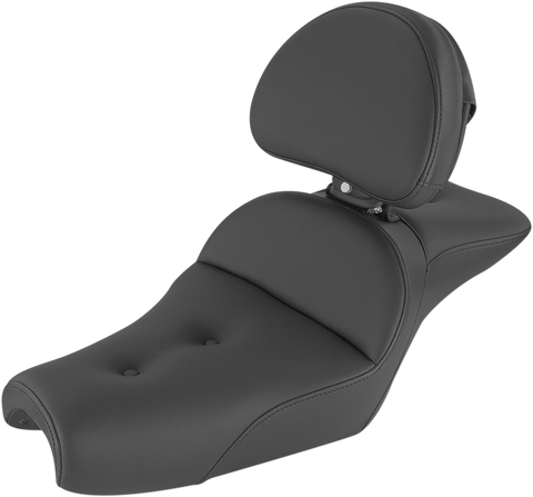 SADDLEMEN Seat - Explorer - With Backrest - Pillow Top - Black 807-11-030RS