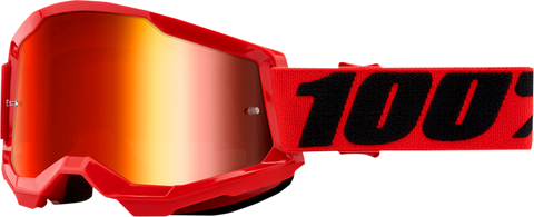 100% Strata 2 Goggles - Red - Red Mirror 50028-00004